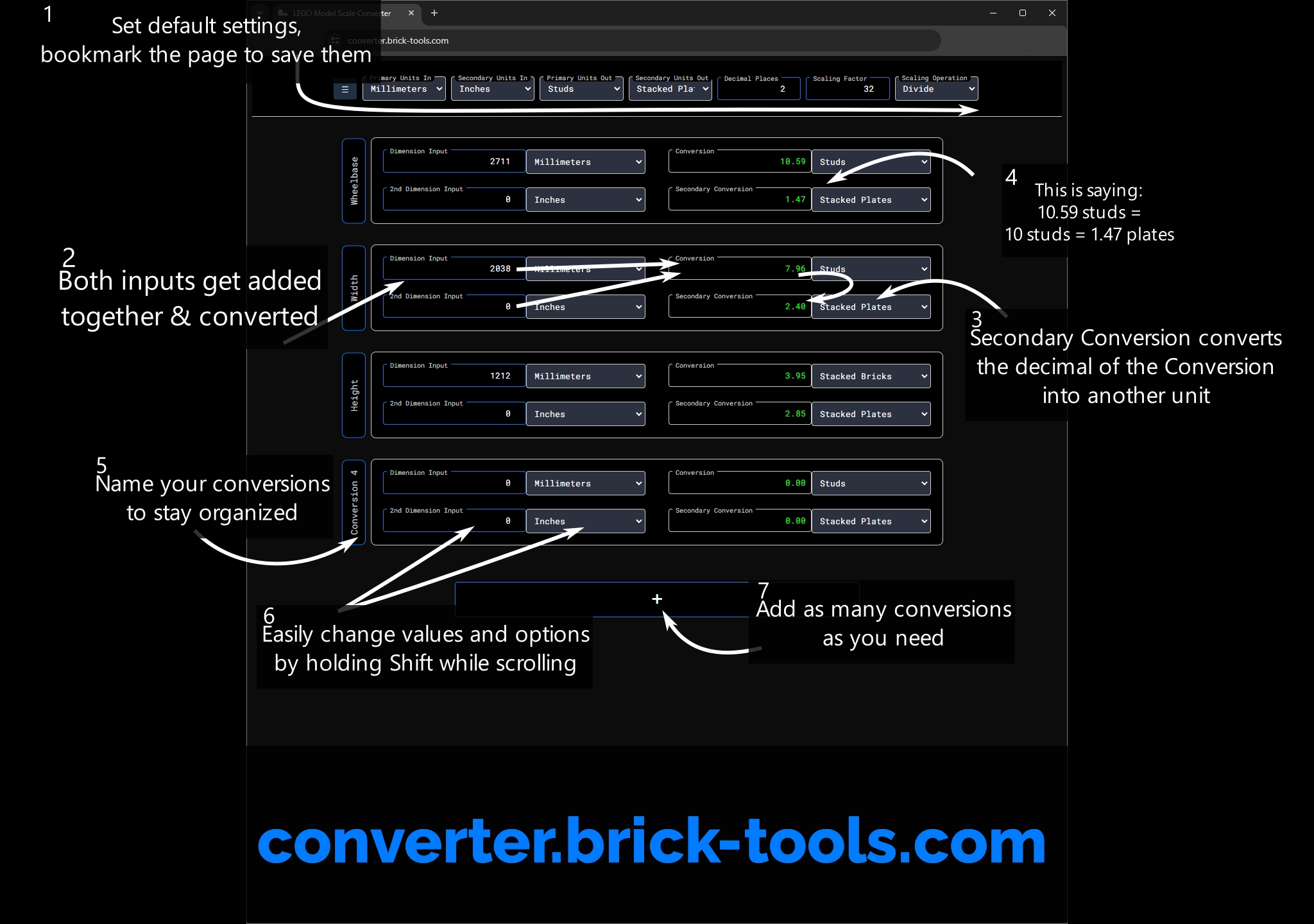 lego unit converter